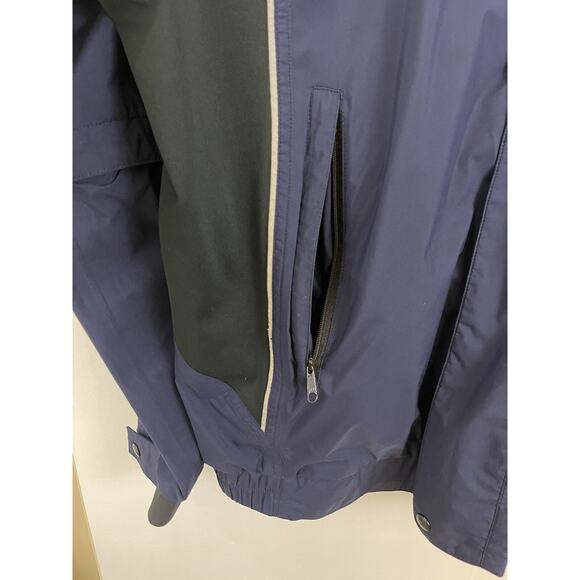 Dryjoys Footjoy FJ Windbreaker Rain jacket Sz M Convertible Zip Off Sleeve Blue - Picture 2 of 10